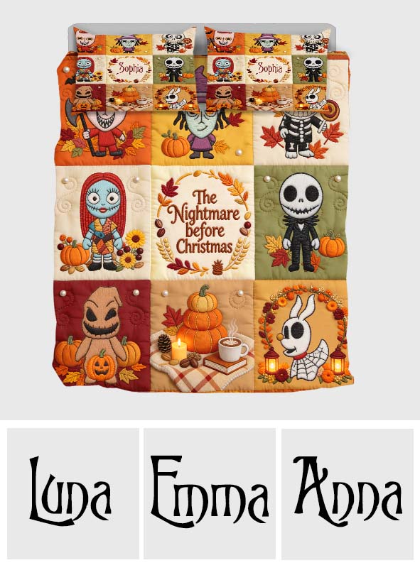 The Nighmare Halloween - Personalized Quilted Bedding Set TC100094