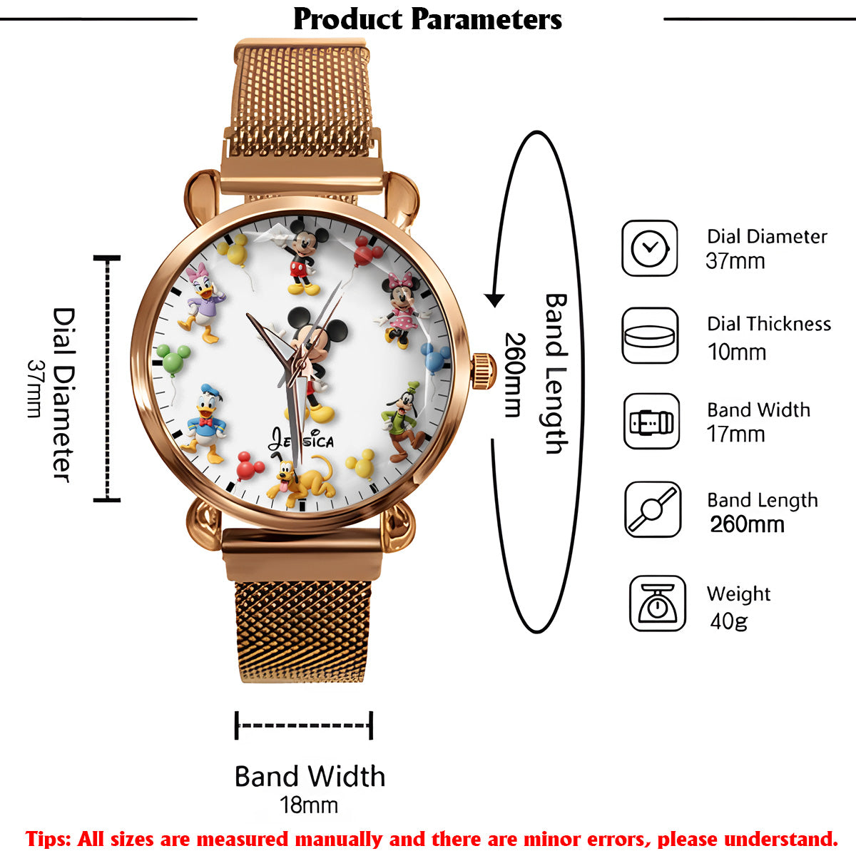 Mouse Magical Moments - Personalized Women's Wrist Watch KN100249