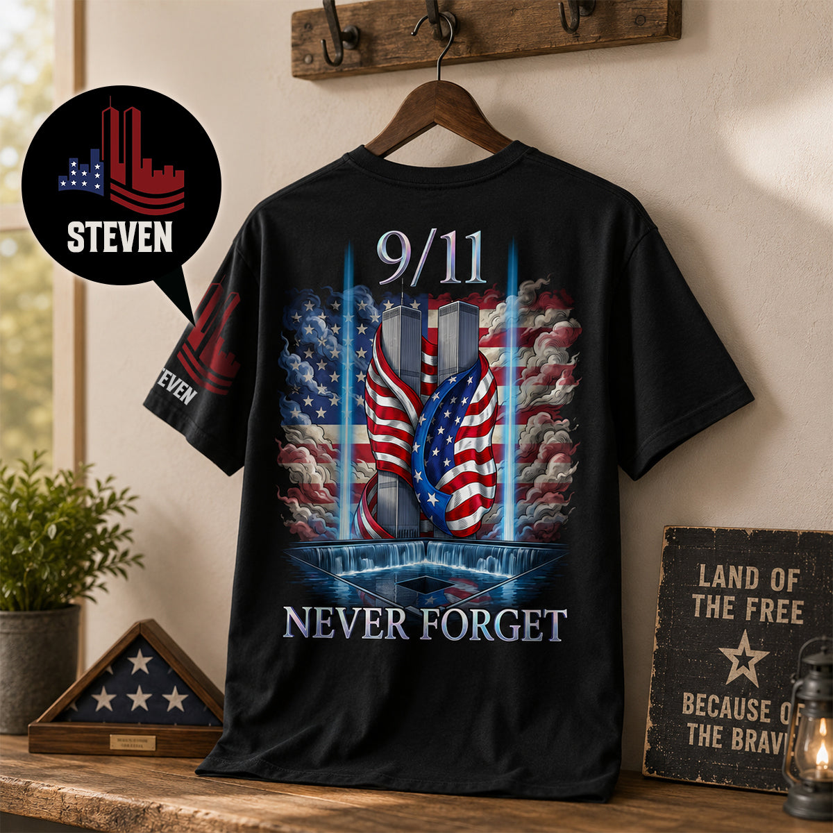 Never Forget 9/11 Patriotic Memorial Gift - Personalized 3D Shirt TC100028