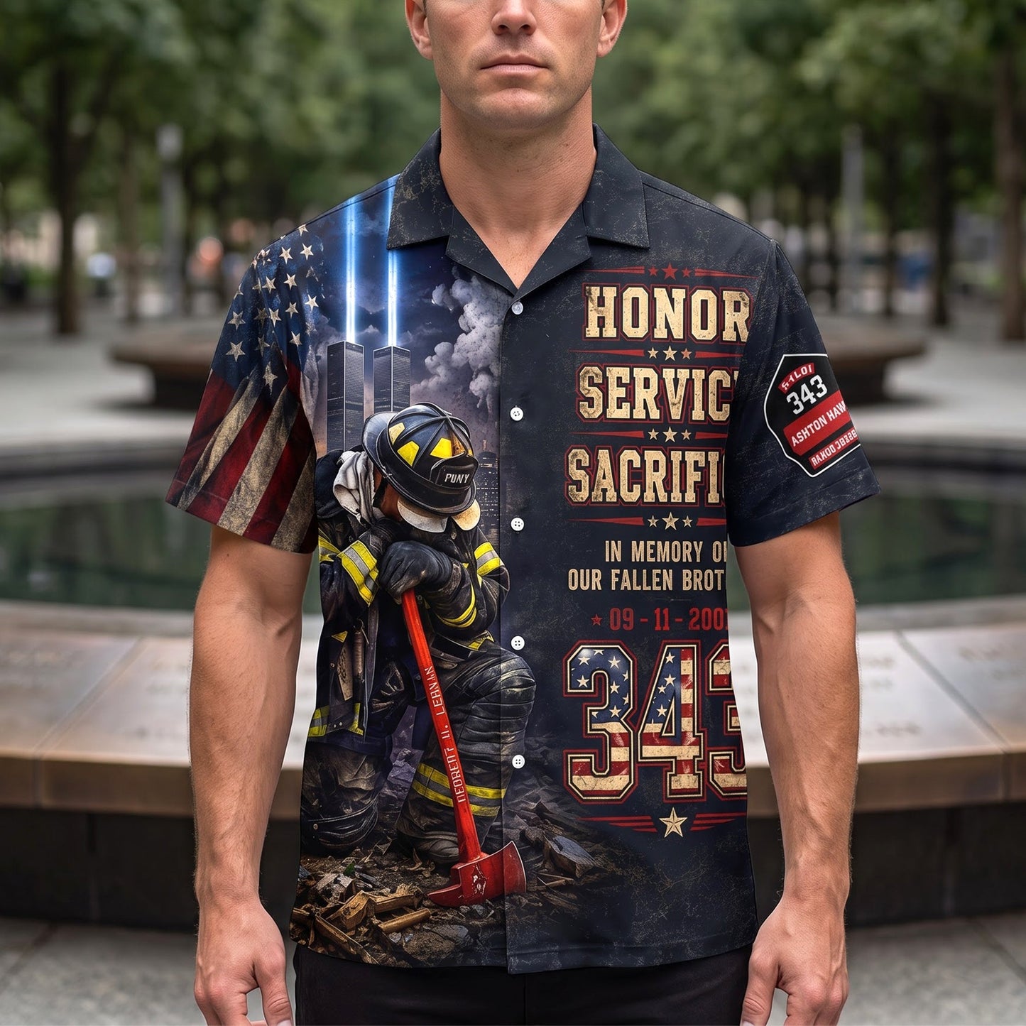 Never Forget Their Sacrifice - Personalized Hawaiian Shirt - Memorial Tribute Gifts For Patriots TC100013