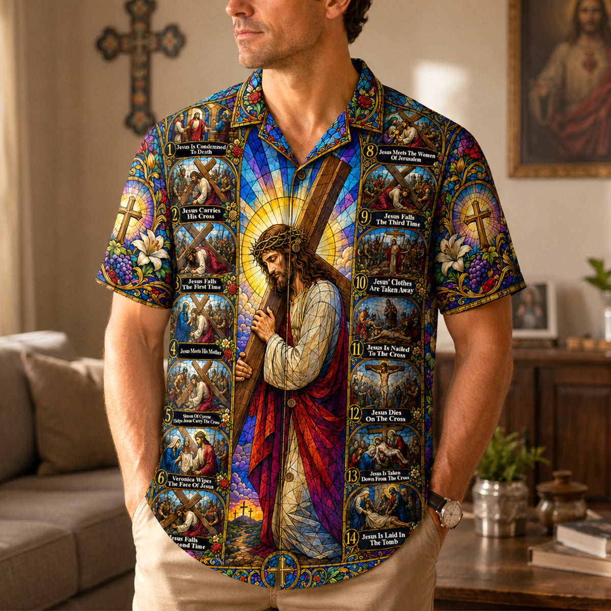 Jesus Cross Journey - Personalized Hawaiian Shirt TC100041