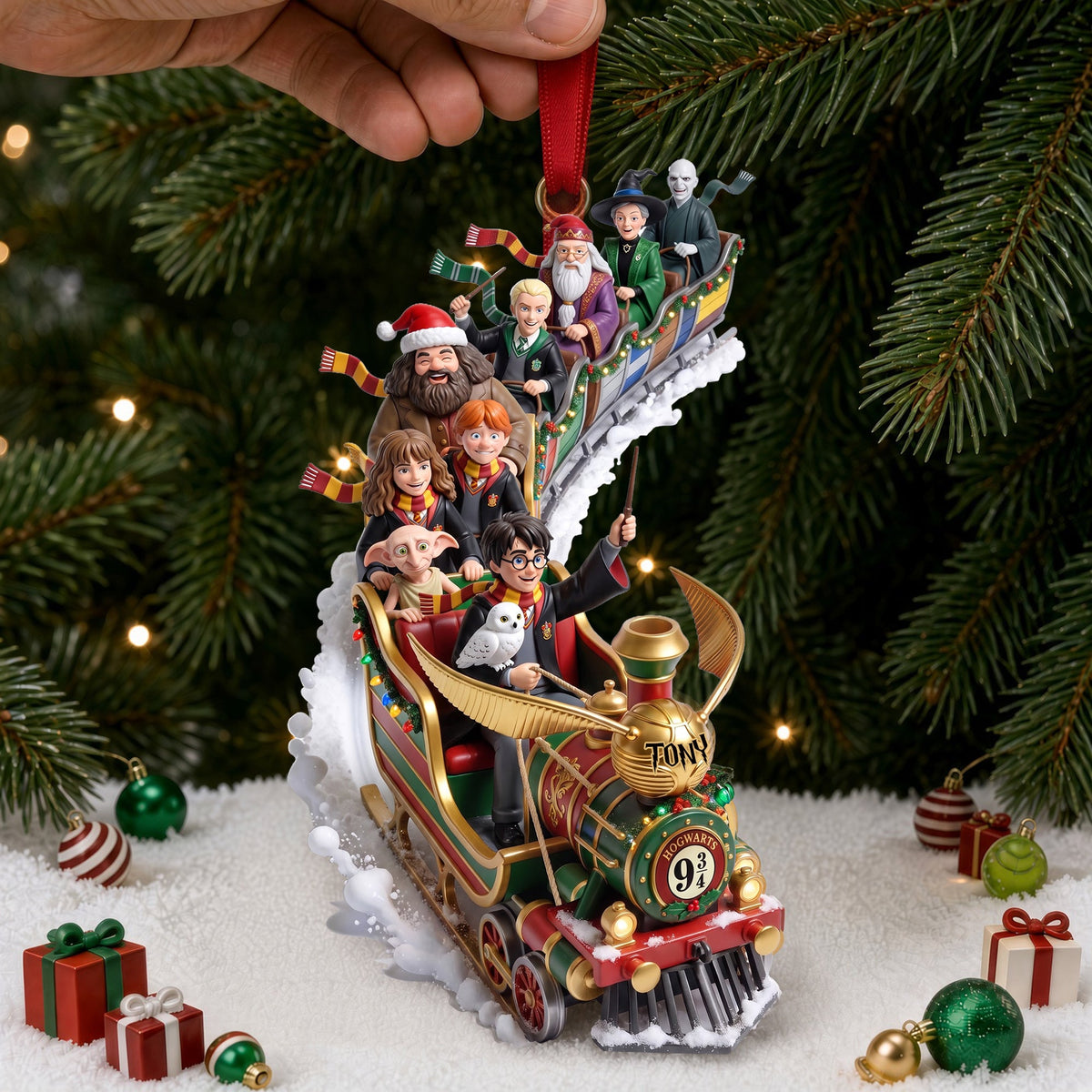 Fantasy Snow Train - Personalized Ornament Gifts TC100167