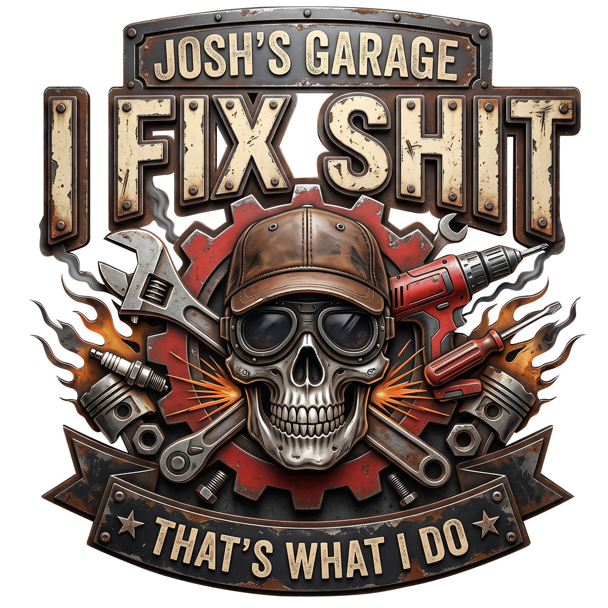 Deadly Mechanic Metal Sign - Personalized Gifts For Mechanic TC100040