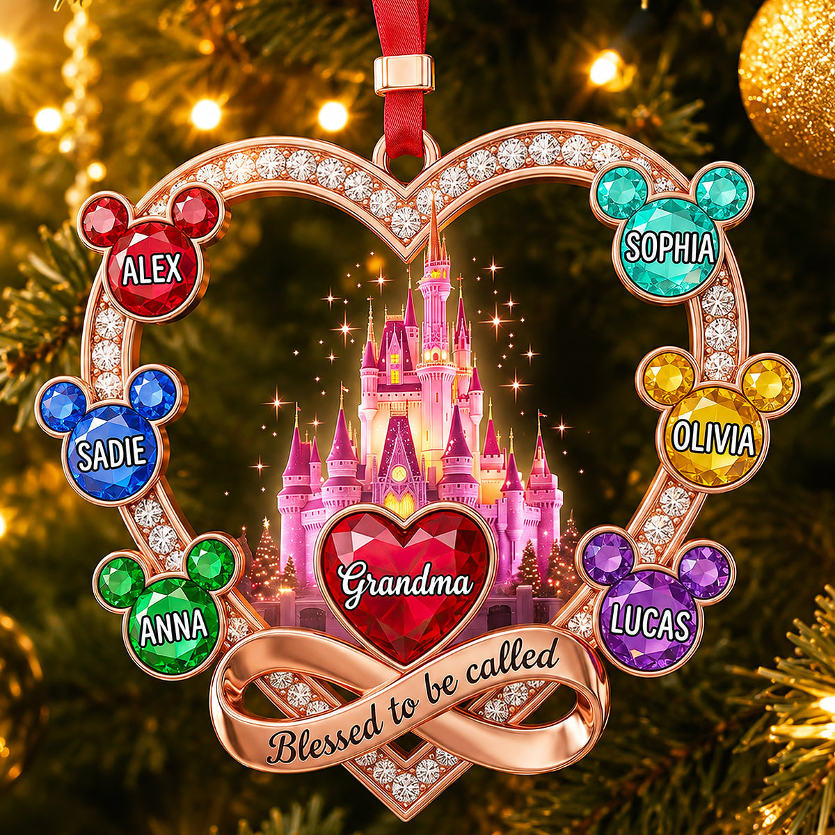 Grandma Magical Family - Personalized Ornament Gifts VT100145