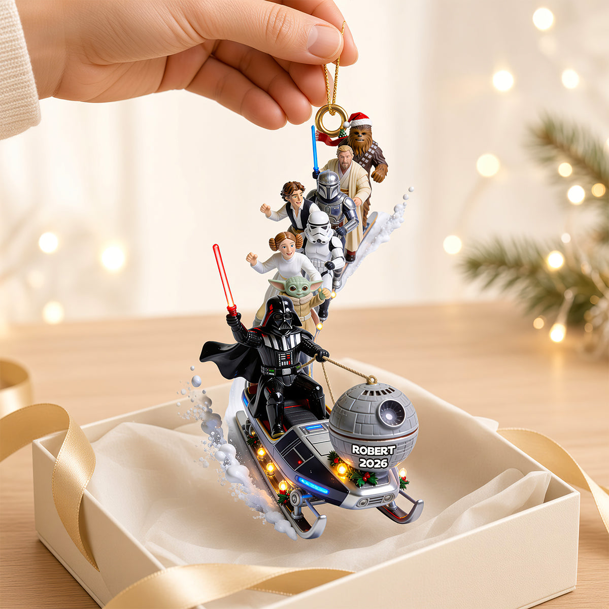 Elliptical Snow Slide - Personalized Ornament Gifts TC100123