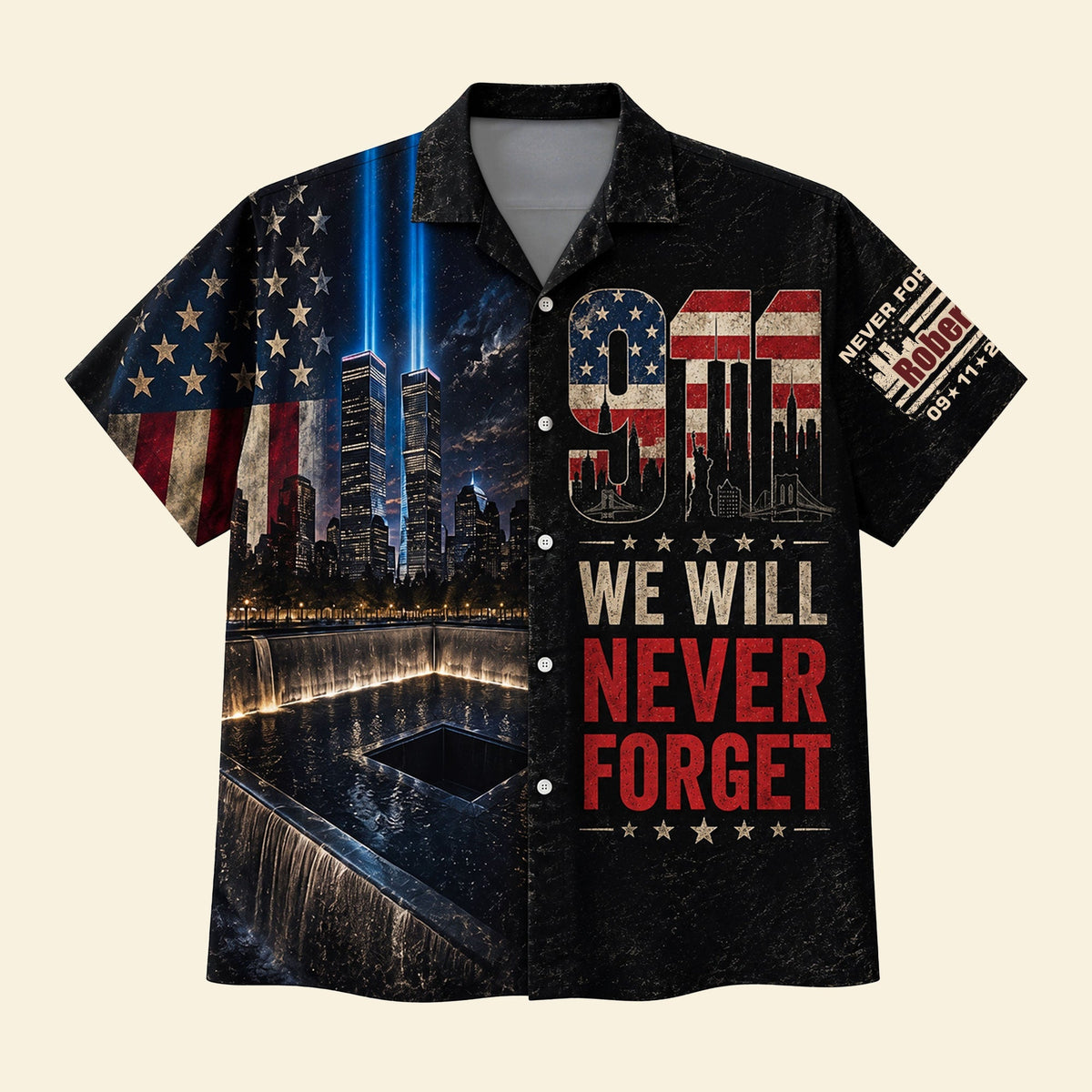 9/11 Never Forget – Personalized Hawaiian Shirt Memorial Tribute Gifts For Patriots TC100011
