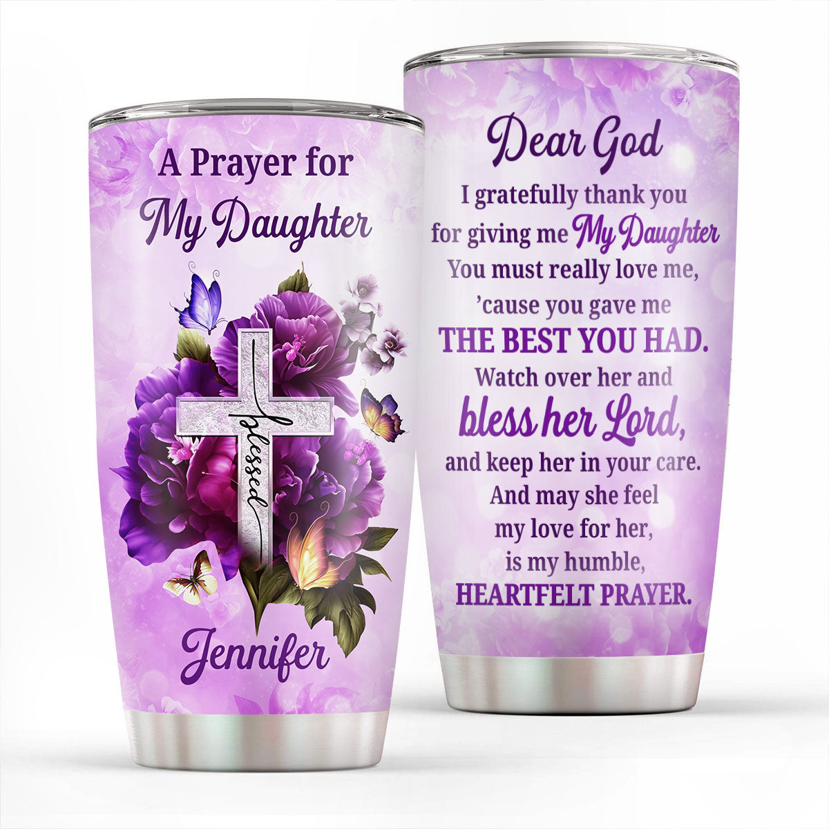 A Prayer for My Daughter - Personalized Stainless Steel Tumbler