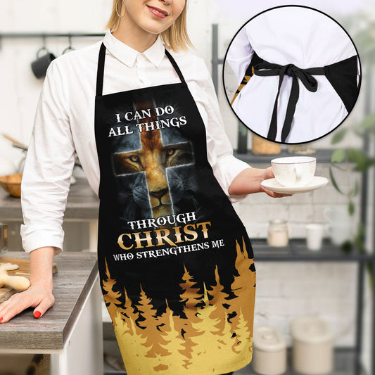 I Can Do All Things - Personalized Apron for Women GCRJS10005