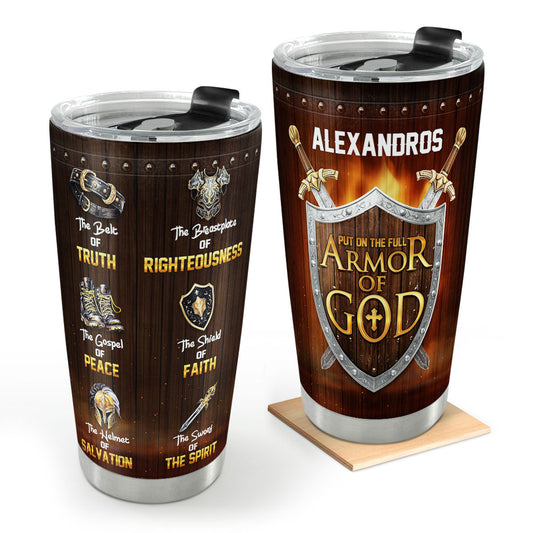 Full Armor Of God - Personalized Stainless Steel Tumbler GSTJS10206