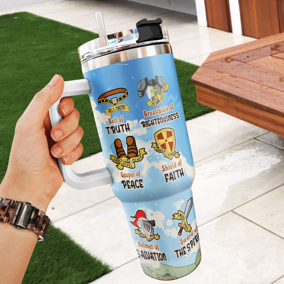Armor Of God - Personalized Stainless Steel Tumbler
