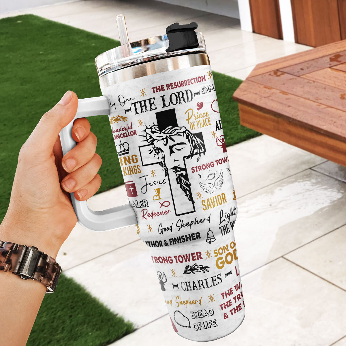 Jesus The Lord Of Lords - Personalized Tumbler - Faithful Drinkware