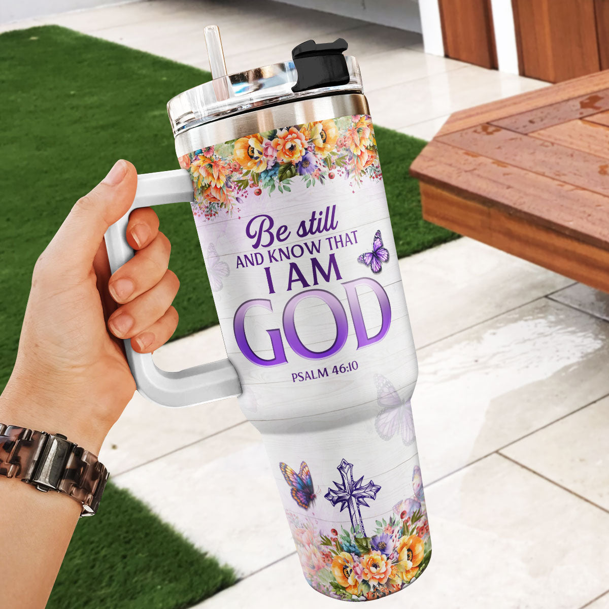 Love The Lord Your God - Personalized Stainless Steel Tumbler
