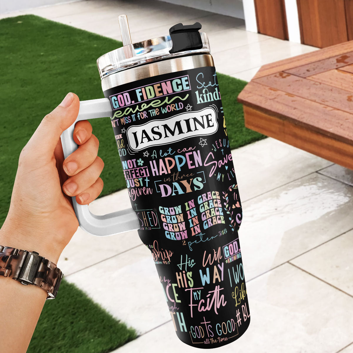 Bible Verse Inspirational Quotes - Personalized Stainless Steel Tumbler