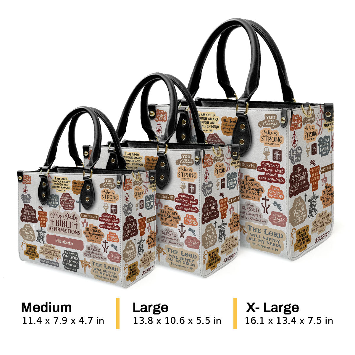 Faith-Inspired - Personalized Leather Handbag for Women GMJSLB200027