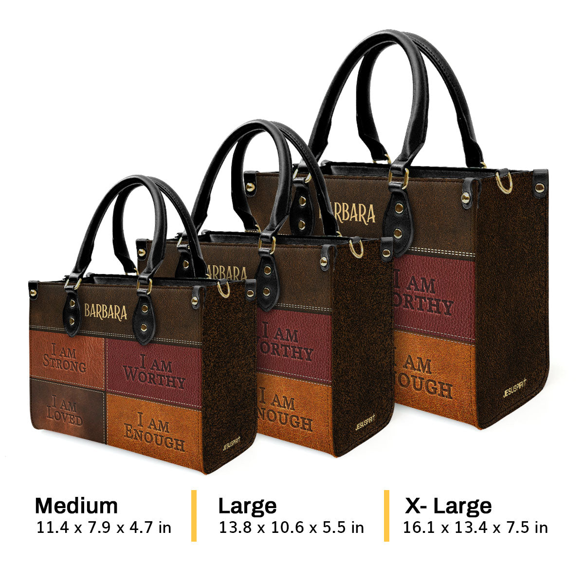 I Am Strong - Personalized Leather Handbag - Gift for Women GMJSLB200042