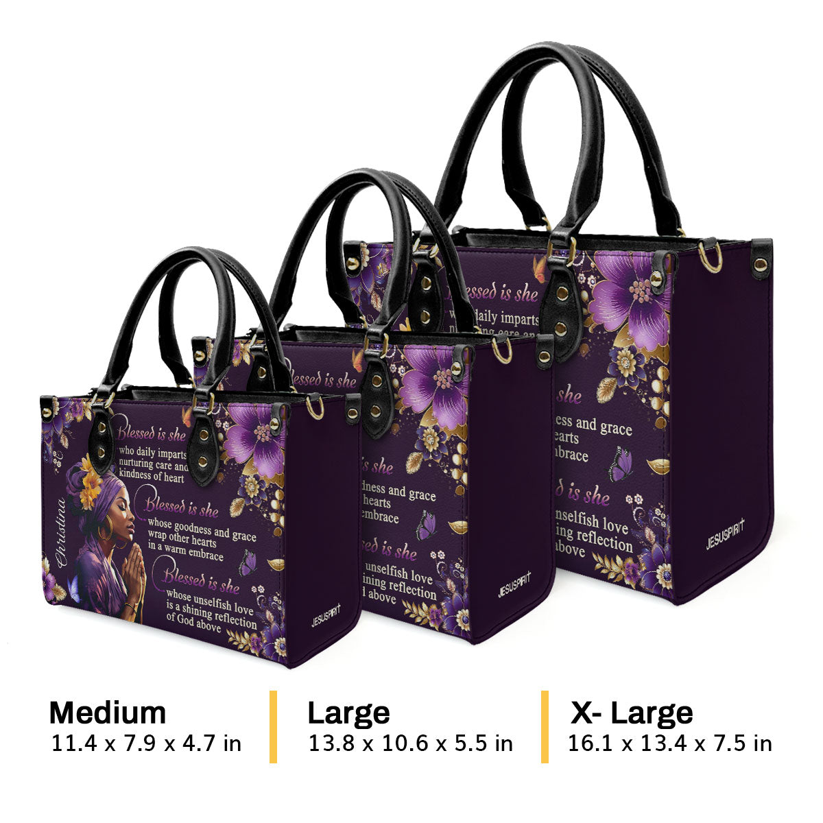 Faith-Inspired - Personalized Leather Handbag GMJSLB200019
