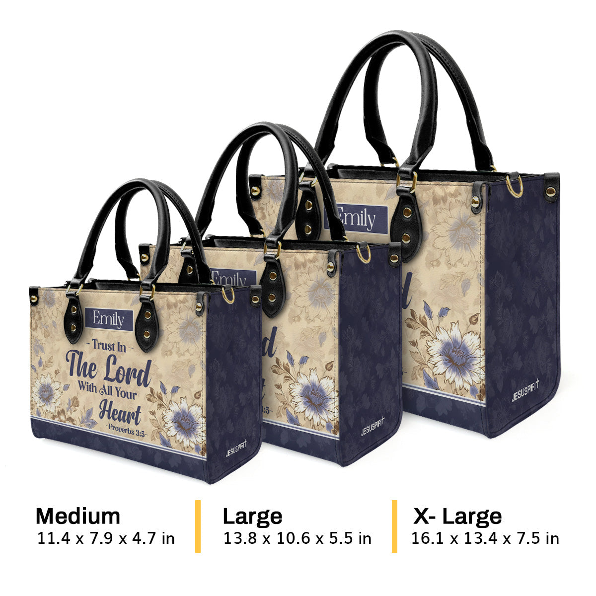 Trust In The Lord - Personalized Leather Handbag - Gift for Women GMJSLB200079