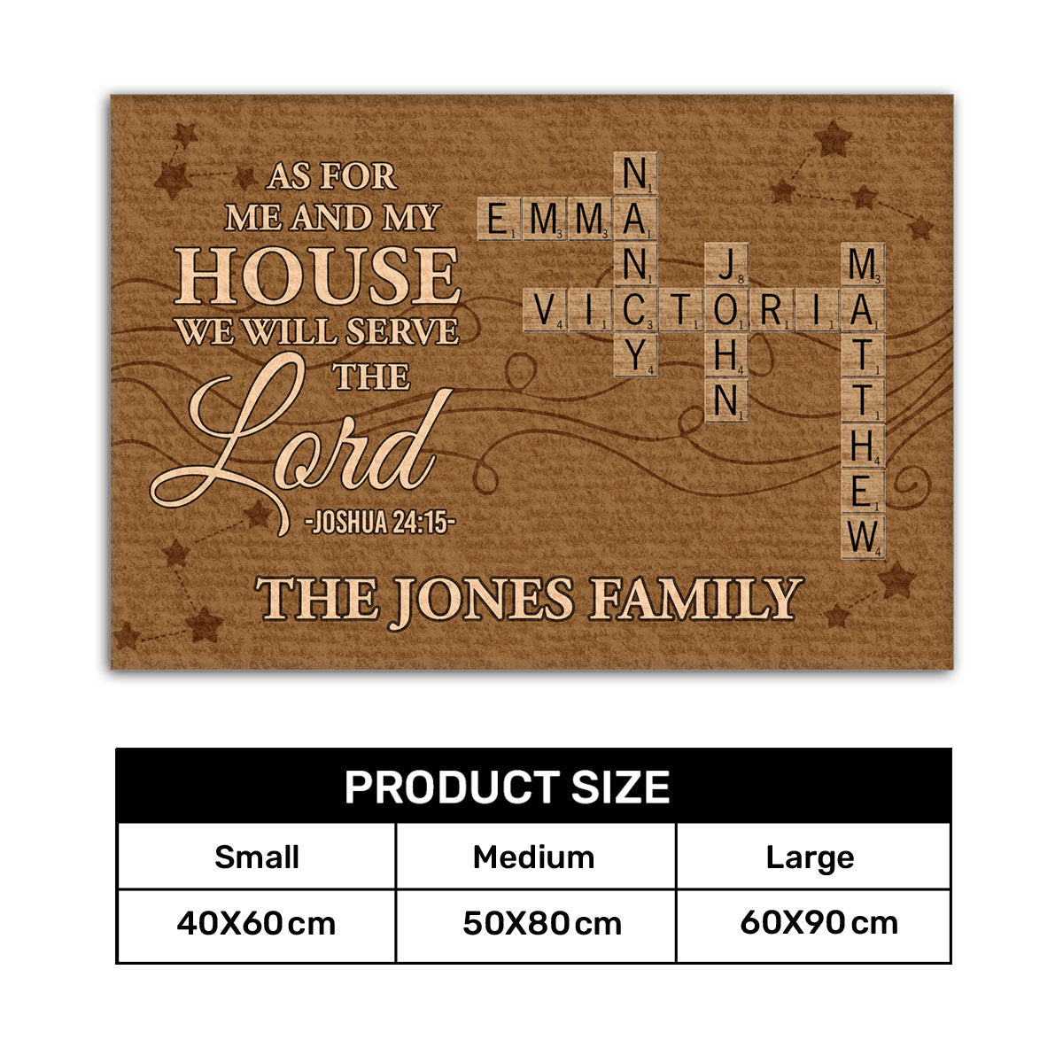 Bible Verse - Personalized Doormat for Christian Homes