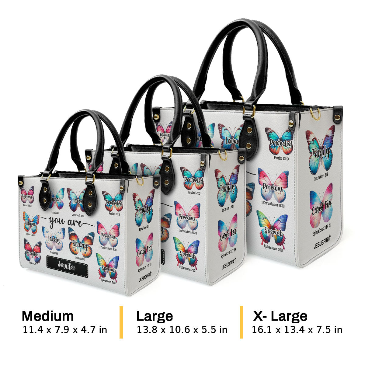 Inspirational Butterfly Design - Personalized Leather Handbag GMJSLB200024
