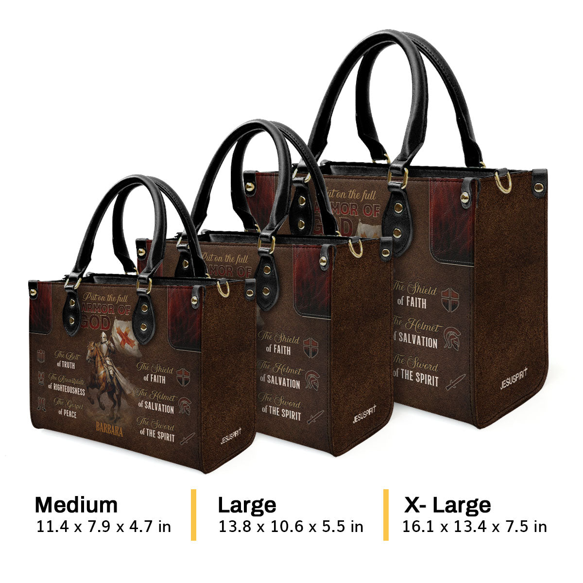 Faithful Christian - Personalized Leather Handbag GMJSLB200023