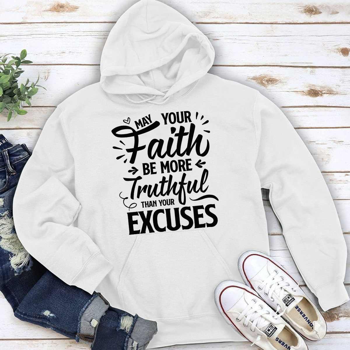 May Your Faith Be More Truthful - Unisex Hoodie Faith Inspirational Apparel