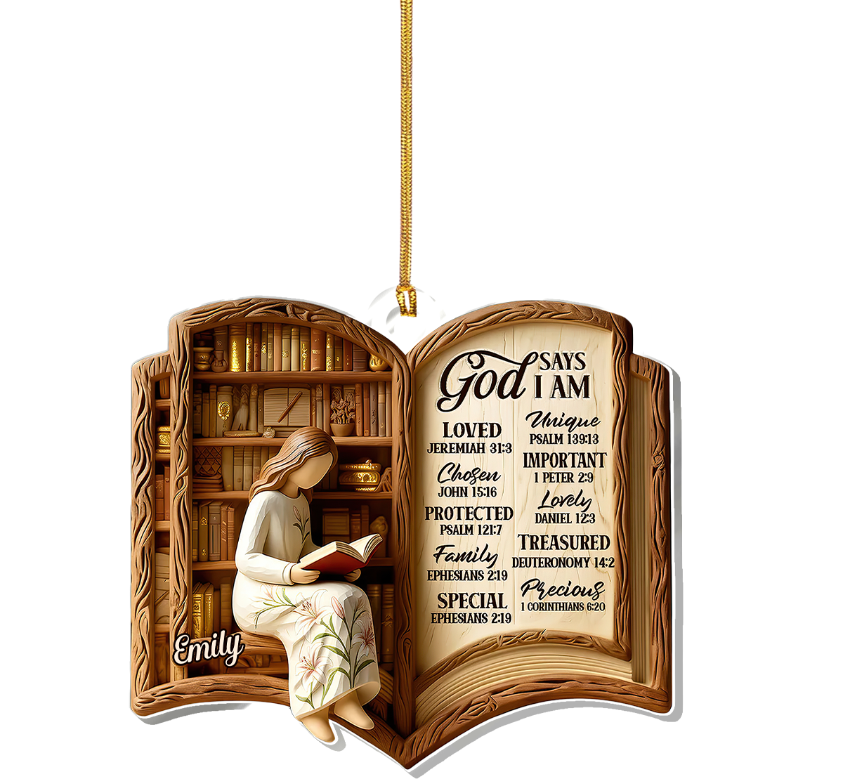 God Says I Am - Personalized Acrylic Ornament GOJS10322