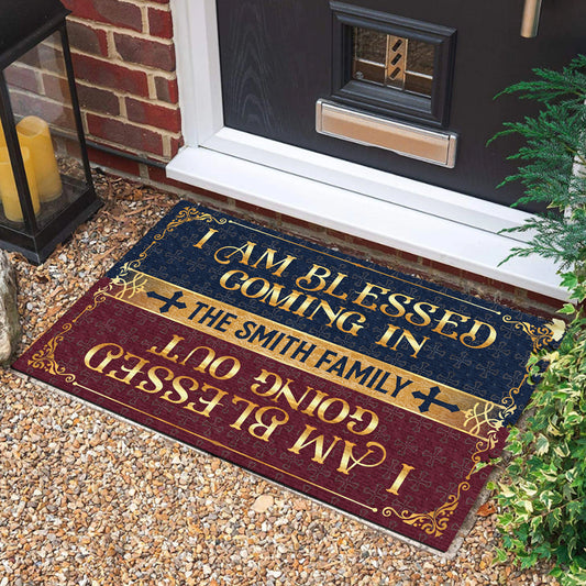 Blessed Coming In - Personalized Doormat GDMJS10126