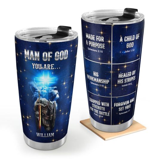 Faith-Inspired Man of God - Personalized Stainless Steel Tumbler GSTJS10076