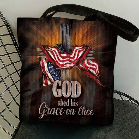 God Shed His Grace On Thee - Inspirational Cross Tote Bag GTTJS10210