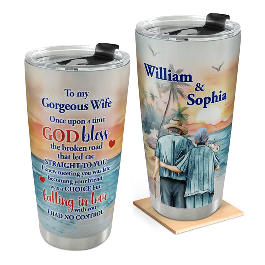 To My Gorgeous Wife - Personalized Stainless Steel Tumbler GSTJS10108