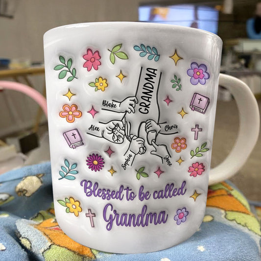 Blessed To Be Called Grandma - Personalized Ceramic Coffee Mug GMGJS10010