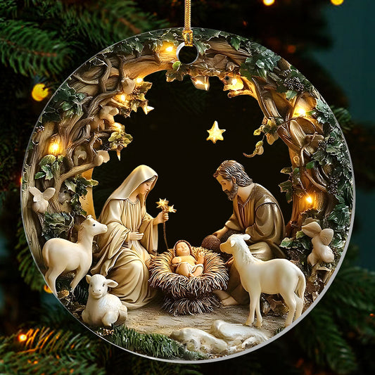 Faithful Religious Christmas Decor - Acrylic Ornament GOJS10015