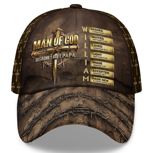 Man Of God - Personalized Classic Cap - Christian Apparel GOTPJS10142