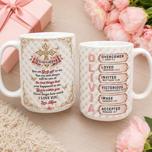 You Are God's Gift To Me - Personalized Ceramic Coffee Mug GMGJS10040