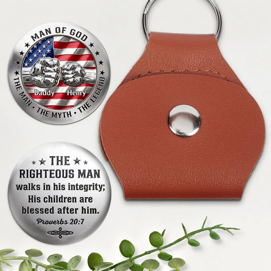 Righteous Father Legacy - Personalized Pocket Hug Gift for Dad GOTPJS10224