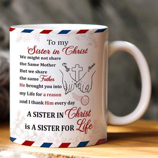 Faith-Inspired Gift for Sister - Personalized Ceramic Coffee Mug GMGJS10079