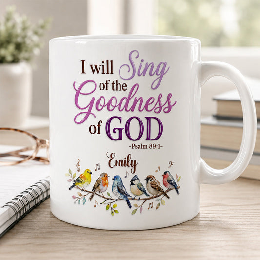 Faith-Inspired Bird Song - Personalized Ceramic Coffee Mug GMGJS10018