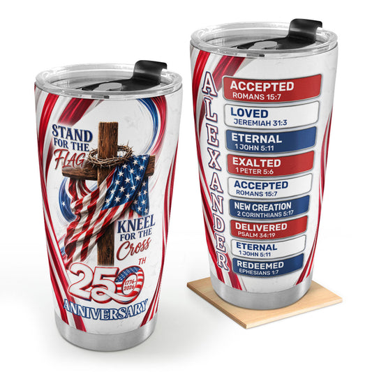 Stand For The Flag - Personalized Stainless Steel Tumbler GSTJS10027