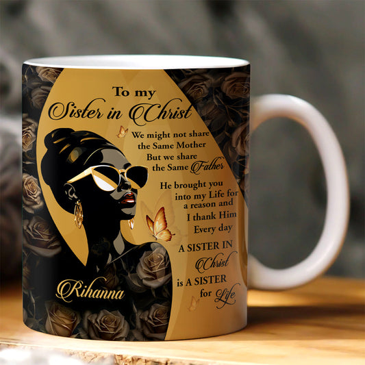 Faith-Inspired Gift for Sister - Personalized Ceramic Coffee Mug GMGJS10078