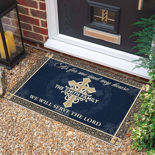 Serve The Lord - Personalized Doormat - Christian Home Decor GDMJS10121