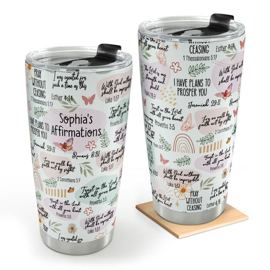 Faith Affirmation - Personalized Stainless Steel Tumbler GSTJS10070