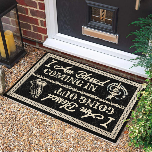 Blessed - Inspirational Christian Doormat - Rustic Home Decor GDMJS10057