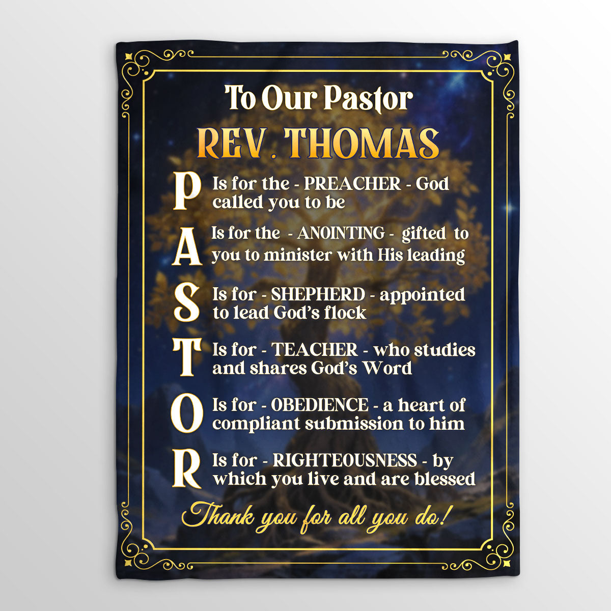 Faith & Gratitude - Personalized Fleece Blanket GBJS10025