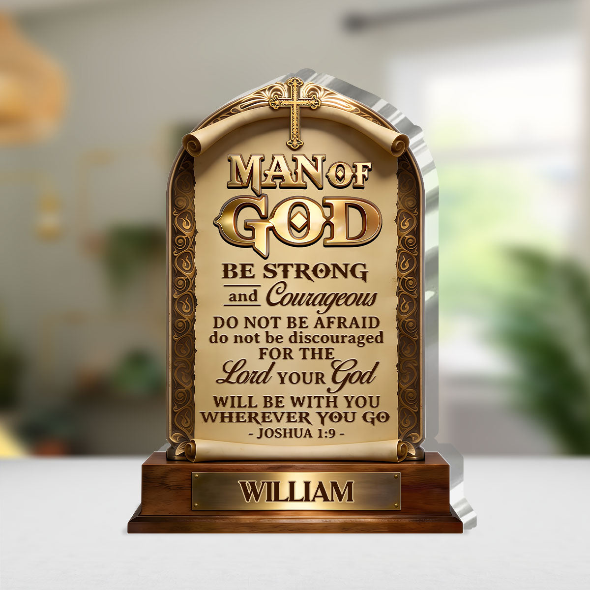 Man Of God - Personalized Acrylic Faith Plaque GAPJS10148