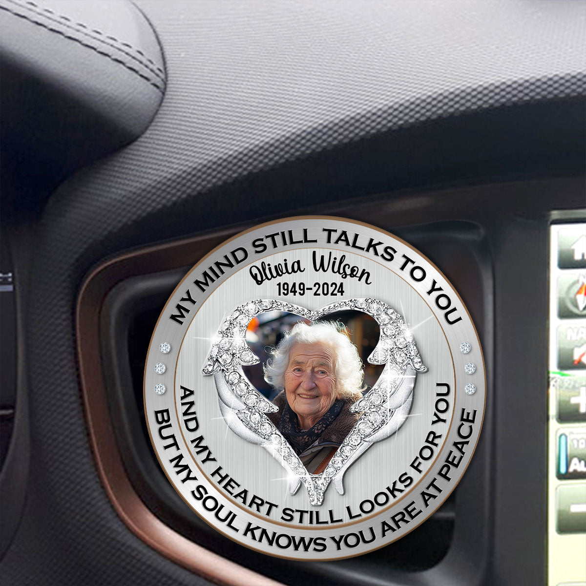 Peaceful Soul - Memorial Car Visor Clip Keepsake