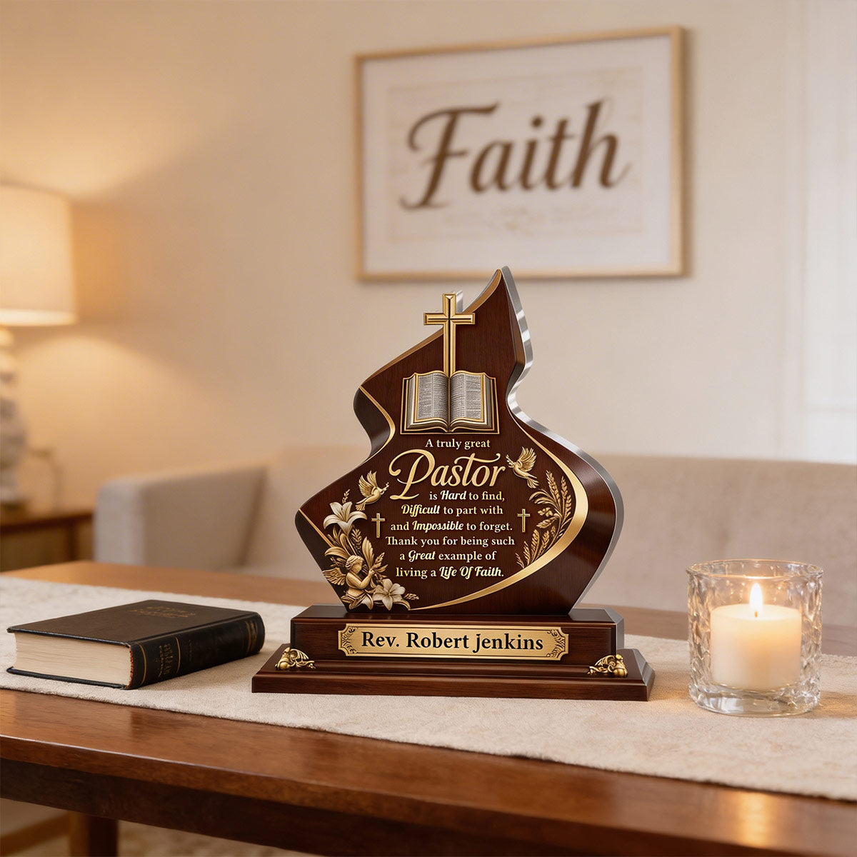 Love of God - Personalized Acrylic Plaque - Gift for Pastor GAPJS10094