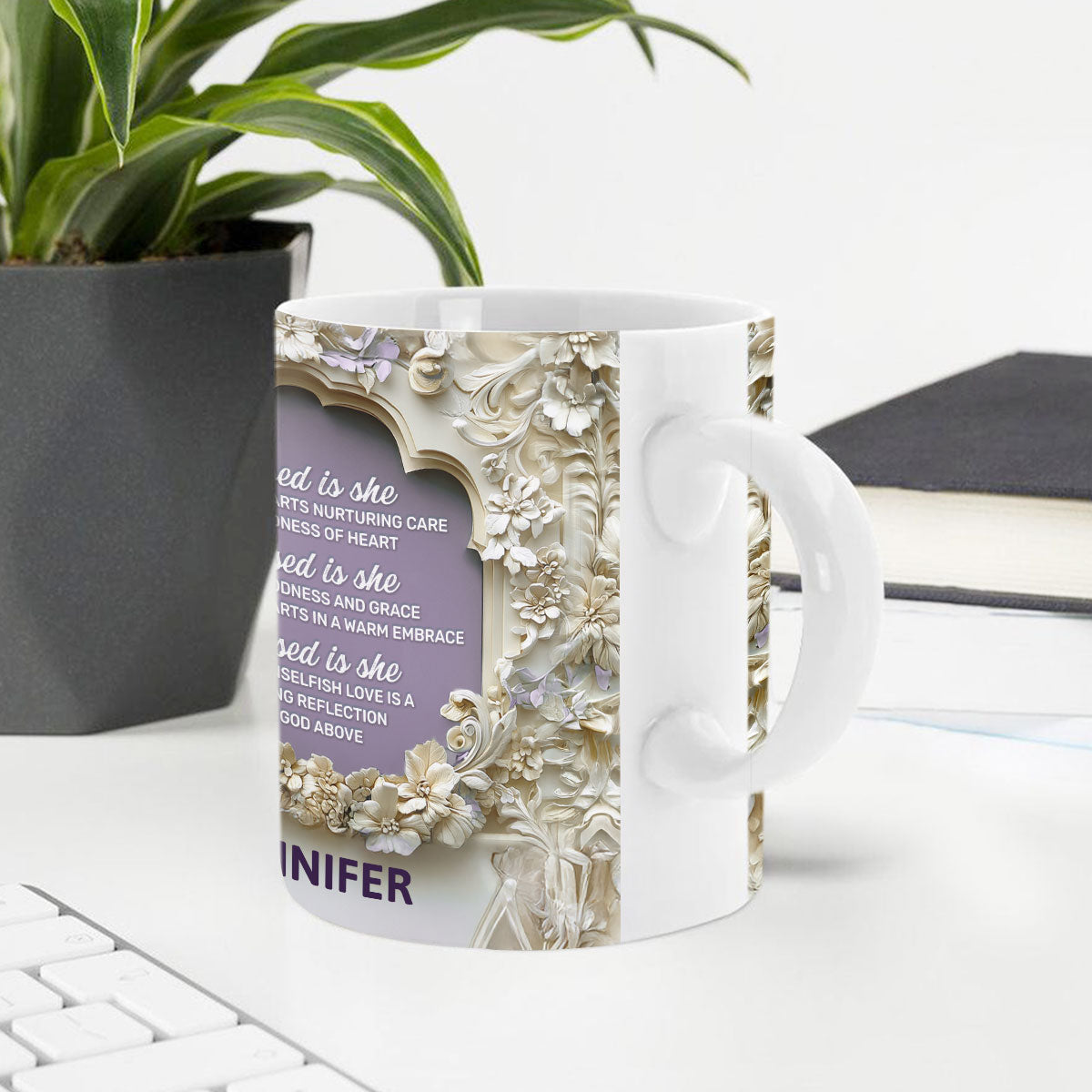 Blessed Is She - Personalized Ceramic Mug