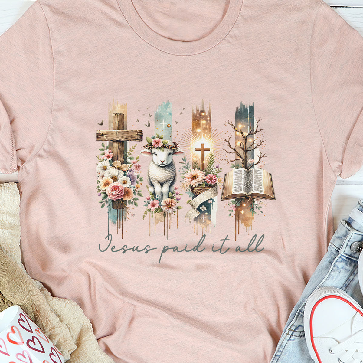 Jesus Paid It All - 2D Unisex T-shirt GMJSTS200091