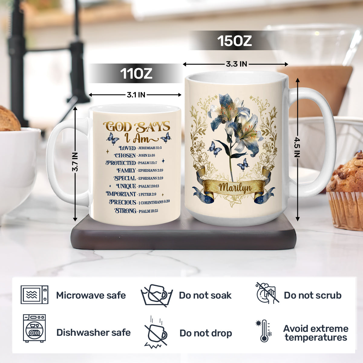 God Says I Am - Personalized Ceramic Coffee Mug