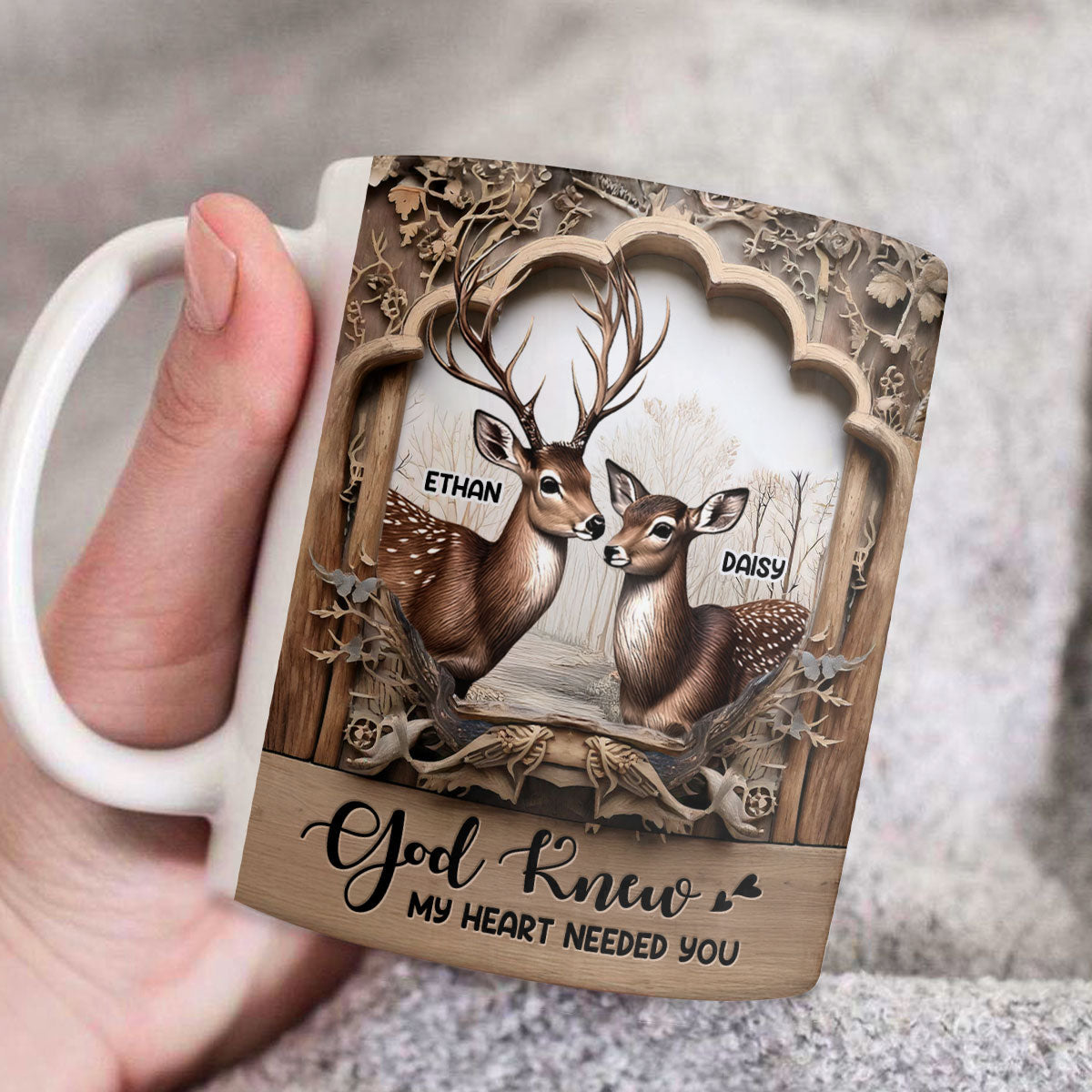 God Knew My Heart Needed You - Personalized Ceramic Mug